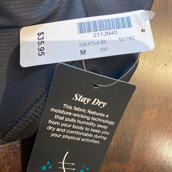 NEW (M) AQUA LA VIE EN ROSE 🇨🇦 NEW Workout Shorts Black Sz M Moisture Wicking - Picture 7 of 8